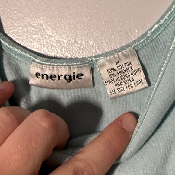 Light Blue Women's Cropped Tank Top Size Medium - Picture 2 of 2